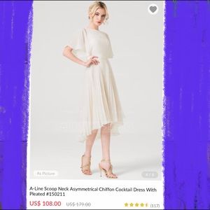 White cocktail dress - size 18 - NWT